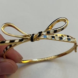 Kate Spade black/white and gold bow bracelet